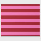 Cranberry Red, Hot Pink #2 XL Preppy Strip 1X Geschenkpapier (Flach)