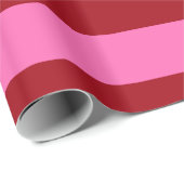 Cranberry Red, Hot Pink #2 XL Preppy Strip 1X Geschenkpapier (Rolleneckpunkt)