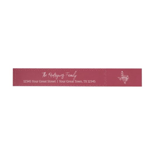 Cranberry Red Joy Holiday Blätter Texas-Form (Person)