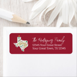 Cranberry Red Joy Holiday Blätter Texas Shape