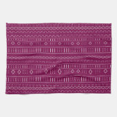 Cranberry Red Modern Modern Mudtuch Pattern Geschirrtuch (Horizontal)