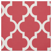 Cranberry Red Quatrefoil Tiles Pattern Stoff (Muster)