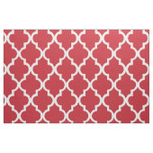 Cranberry Red Quatrefoil Tiles Pattern Stoff (Fat Quarter (45,7 x 55,9 cm))