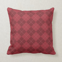 Cranberry Red Raute Throw Kissen