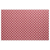 Cranberry Red, White Linked Circles Muster #1 Stoff (Yard (91,4 cm))