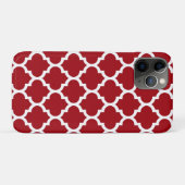 Cranberry Red White marokkanisches Quatrefolienmus Case-Mate iPhone Hülle (Rückseite (Horizontal))