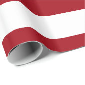 Cranberry Red, White XL Streifen Muster Geschenkpapier (Rolleneckpunkt)