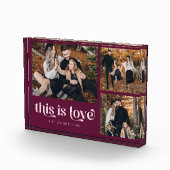 Cranberry Retro Dies ist Liebe Collage Fotoblock (Rechts)