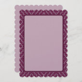 Cranberry-Rose Wave Feiertagskarte (Vorne/Hinten)