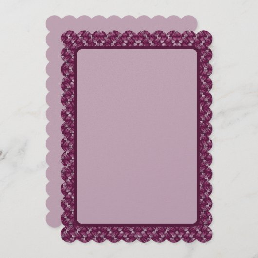 Cranberry-Rose Wave Feiertagskarte (Vorne/Hinten)