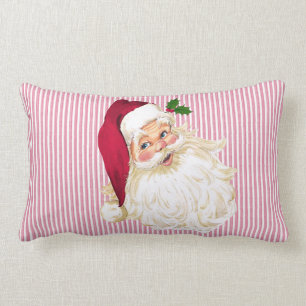 Cranberry Santa Claus Red & White Strip Lendenkissen
