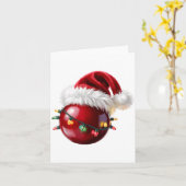 Cranberry Santa Hat Christmas Lights Fruit For Wom Karte (Gelbe Blume)