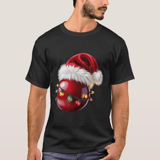 Cranberry Santa Hat Christmas Lights Fruit For Wom T-Shirt (Vorderseite)