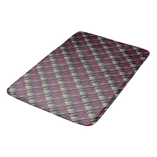 Cranberry Satin Badematte (Schrägansicht)