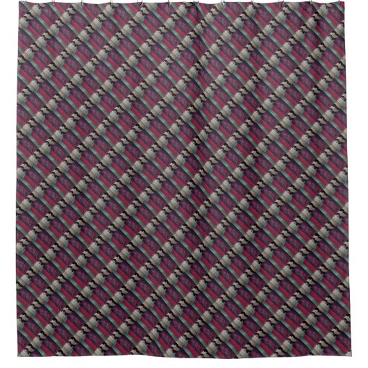 Cranberry Satin Duschvorhang (Vorderseite)