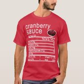 Cranberry-Sauce Nutrition Facts-Label T-Shirt (Vorderseite)
