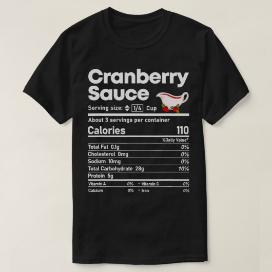 Cranberry Sauce Nutrition Funny Erntedank Chris T-Shirt (Design vorne)