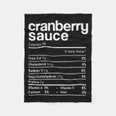 Cranberry Sauce Nutrition Funny Thanksgiving Chris Fleecedecke (Vorderseite)
