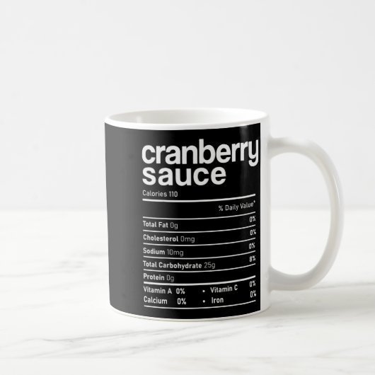 Cranberry Sauce Nutrition Funny Thanksgiving Chris Kaffeetasse (Rechts)
