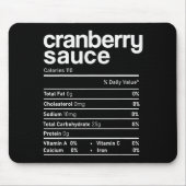 Cranberry Sauce Nutrition Funny Thanksgiving Chris Mousepad (Vorne)