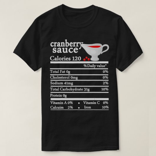 Cranberry Sauce Süßkartoffeln Ernährung Thanksgiv T-Shirt (Design vorne)