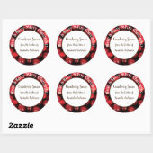 Cranberry Sauce Weihnachtsstundenkennzeichen Runder Aufkleber (Blatt)