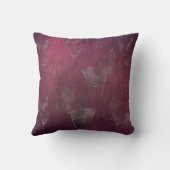 Cranberry Silver Leaf Pillow Kissen (Rückseite)
