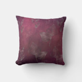 Cranberry Silver Leaf Pillow Kissen (Vorderseite)