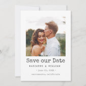 Cranberry SQUARE Foto Hochzeit speichern Sie das D Save The Date (Vorderseite)
