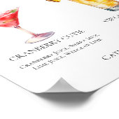 Cranberry Süsse Piña Colada Poster (Ecke)