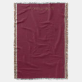 Cranberry/Tan Throw Blanket - HAMbyWhiteGlove Decke (Vorderseite Vertikal)