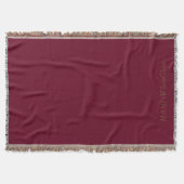 Cranberry/Tan Throw Blanket - HAMbyWhiteGlove Decke (Vorderseite)
