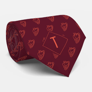 Cranberry TÜRKEI Print Monogramm Krawatte