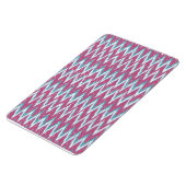 Cranberry und Aquamarines iKat ZigZag Muster Magnet (Linke Seite)