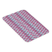 Cranberry und Aquamarines iKat ZigZag Muster Magnet (Rechte Seite)