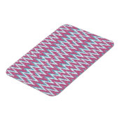 Cranberry und Aquamarines iKat ZigZag Muster Magnet (Linke Seite)