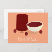 Cranberry und Cranberry Sauce Zeichen Postkarte (Vorne/Hinten)
