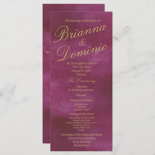 Cranberry und Goldmedaille Programm (Vorne/Hinten)