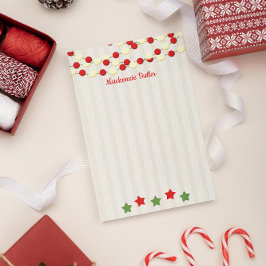 Cranberry und Popcorn Rustikale Weihnachten Post-it Klebezettel