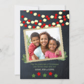 Cranberry und Popcorn Rustikales Foto Weihnachten (Vorderseite)