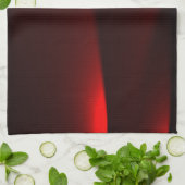 Cranberry und schwarze Lichter Geschirrtuch (Gefaltet)
