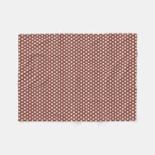 Cranberry und White Polka Dot Fleecedecke (Vorderseite (Horizontal))