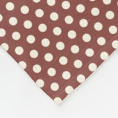 Cranberry und White Polka Dot Fleecedecke (Ecke)
