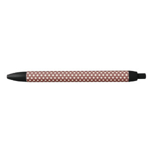 Cranberry und White Polka Dot Kugelschreiber