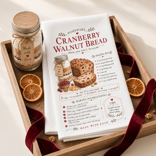 Cranberry-Walnuss-Brot-Rezept Weihnachtsküche  Geschirrtuch
