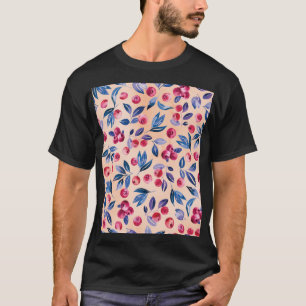 Cranberry Watercolor: Wilde Berries Nahtlos T-Shirt