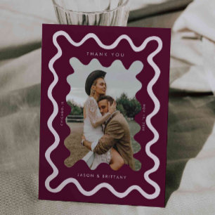 Cranberry Wedding Foto Dankeskarte