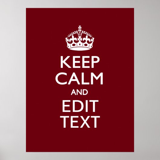 Cranberry Wein Burgund Behalten Ruhe haben Ihren T Poster (Vorne)