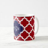 Cranberry Welch marokkanische #5 Navy Blue Name Mo Kaffeetasse (VorderseiteRechts)