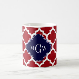 Cranberry Welch marokkanische #5 Navy Blue Name Mo Kaffeetasse